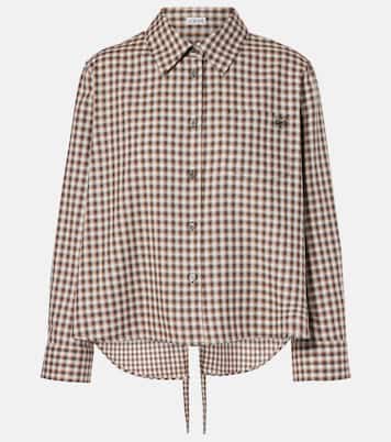 Anagram checked cotton shirt | Loewe