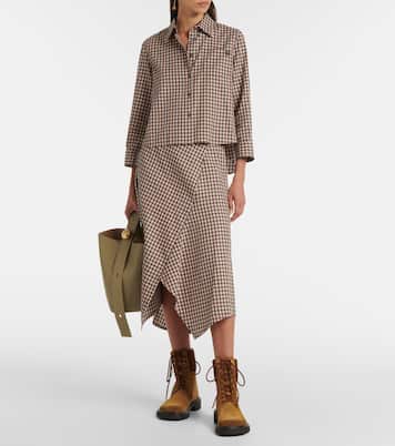 Anagram checked cotton shirt | Loewe