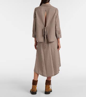 Anagram checked cotton shirt | Loewe