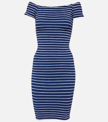 Grace striped off-shoulder midi dress | Hunza G