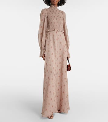 Abito lungo in georgette di seta | Blumarine