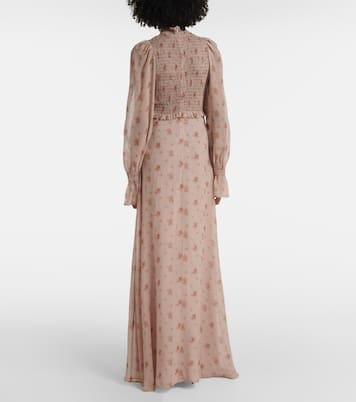 Abito lungo in georgette di seta | Blumarine