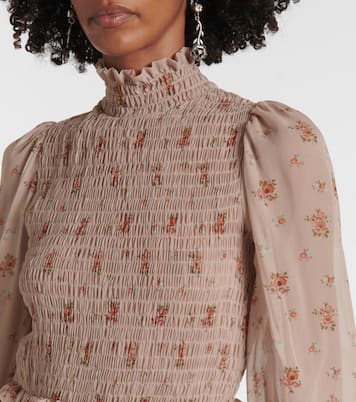 Abito lungo in georgette di seta | Blumarine