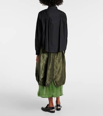 Camisa de algodón fruncida | Noir Kei Ninomiya