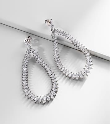 Orecchini in oro bianco 18kt con diamanti | Anita Ko