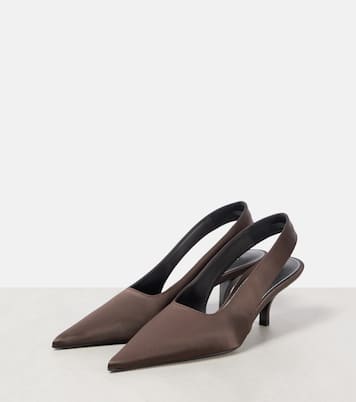 Slingback-Pumps Classic 55 aus Satin | Toteme