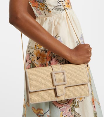 Pochette Maycap en raphia | Manolo Blahnik