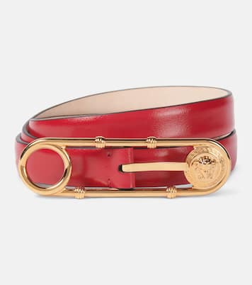 Medusa Safety Pin leather belt | Versace