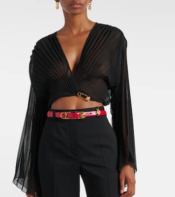 Medusa Safety Pin leather belt | Versace