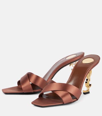 Mules Opyum 85 in raso | Saint Laurent