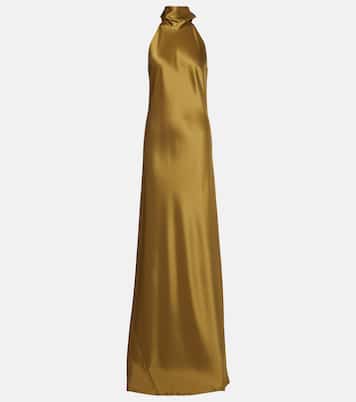 Robe longue Sienna en satin | Galvan