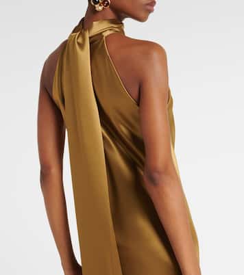 Robe longue Sienna en satin | Galvan