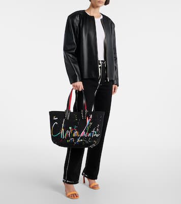 Borsa Cabata Large in canvas con pelle | Christian Louboutin