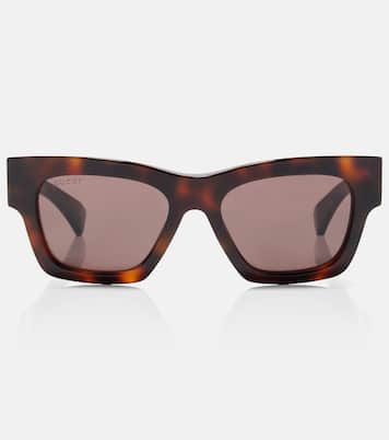 Occhiali da sole squadrati con scritte | Gucci