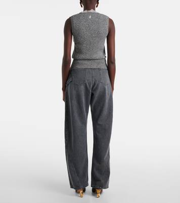 Gilet in misto cotone con pizzo | JW Anderson