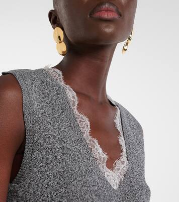 Gilet in misto cotone con pizzo | JW Anderson