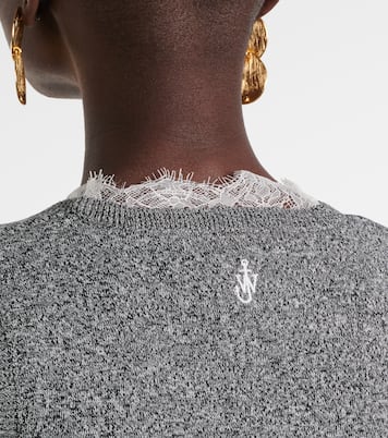Gilet in misto cotone con pizzo | JW Anderson