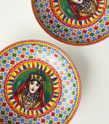 Carretto Siciliano set of 2 soup plates | Dolce&Gabbana Casa