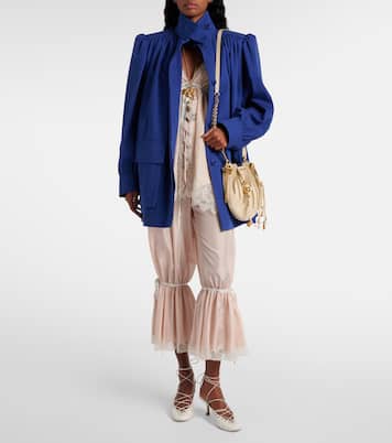 Chaqueta de lona de algodón fruncida | Chloé