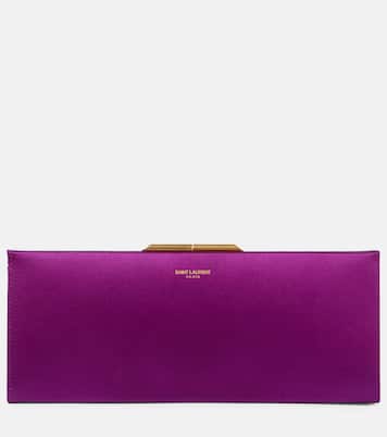 Clutch Midnight Small in raso | Saint Laurent