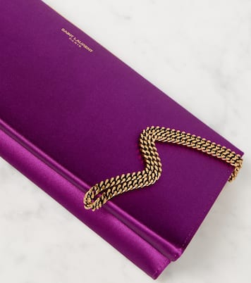Clutch Midnight Small in raso | Saint Laurent