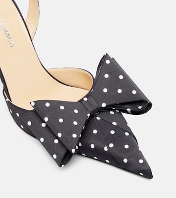 Escarpins Le Cadeau 85 en satin à pois | Mach & Mach