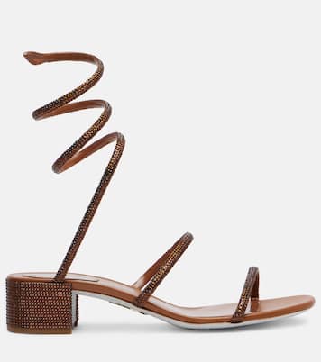 Sandalen Cleo 40 aus Satin mit Kristallen | Rene Caovilla
