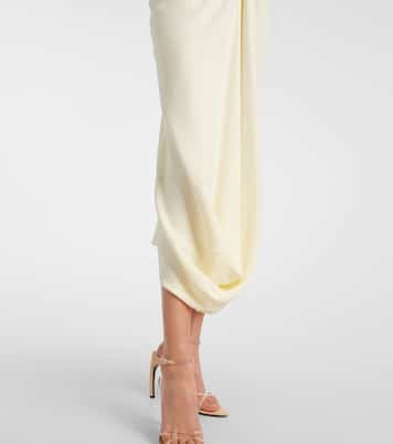 Abito midi in crêpe di raso | Victoria Beckham