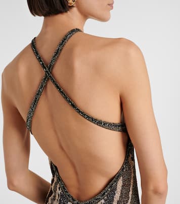 Robe aus Häkelstrick mit Pailletten | Missoni
