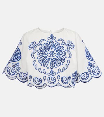 Besticktes Cropped-Top aus Baumwolle | Farm Rio