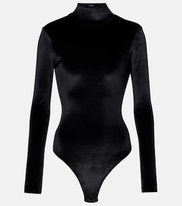 Turtleneck velvet bodysuit | Mugler
