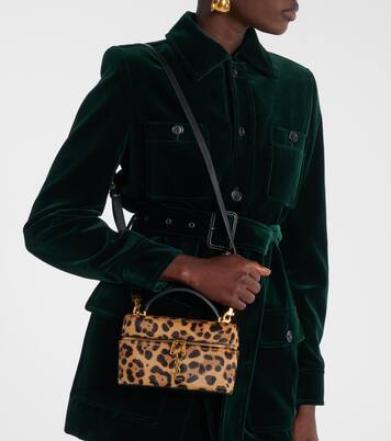 Gaby 레오파드 프린트 카프 헤어 배니티 백  | Saint Laurent