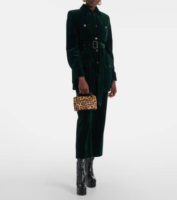 Gaby 레오파드 프린트 카프 헤어 배니티 백  | Saint Laurent