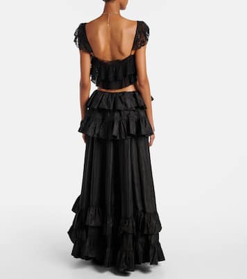 Ruffled silk maxi skirt | Chloé