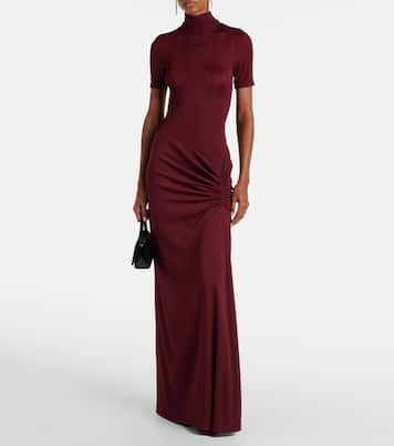 Gathered ribbed-knit gown | Christopher Esber