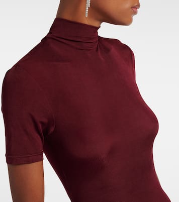 Gathered ribbed-knit gown | Christopher Esber