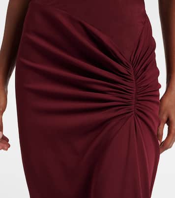 Gathered ribbed-knit gown | Christopher Esber