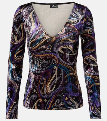 Paisley jersey top | Etro