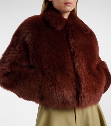 Cropped shearling jacket | Bottega Veneta