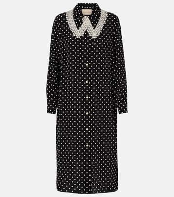 Hemdblusenkleid aus Seide mit Spitze | Valentino