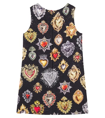 Printed brocade dress | Dolce&Gabbana Kids