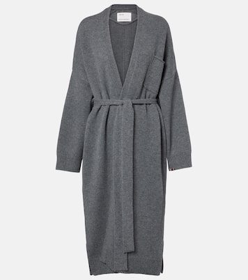 N°105 Coat belted cashmere wrap cardigan | Extreme Cashmere