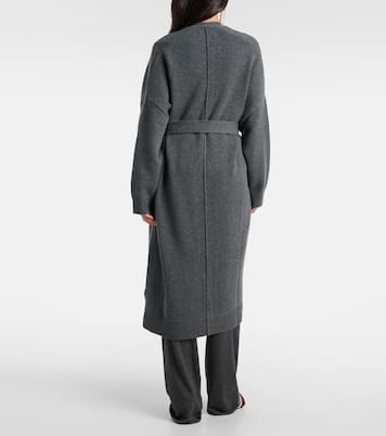 N°105 Coat belted cashmere wrap cardigan | Extreme Cashmere