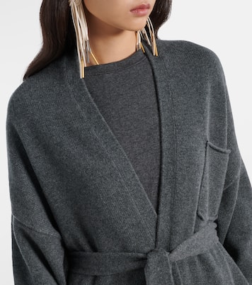 N°105 Coat belted cashmere wrap cardigan | Extreme Cashmere