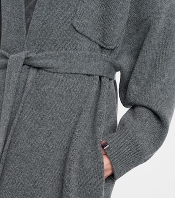 N°105 Coat belted cashmere wrap cardigan | Extreme Cashmere