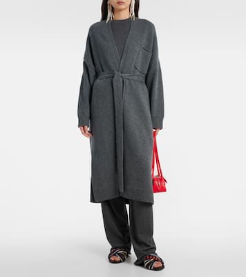N°105 Coat belted cashmere wrap cardigan | Extreme Cashmere