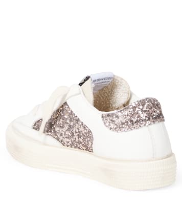 Zapatillas May de piel con glitter | Golden Goose Kids