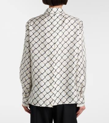 Camisa Gucci Horsebit de sarga de seda | Gucci