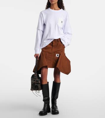 x Carhartt layered cotton jersey top | Sacai