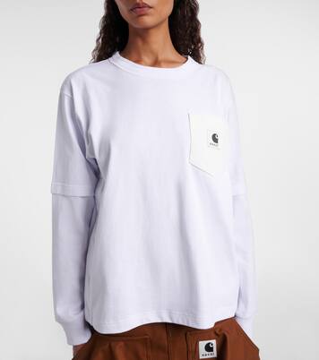 x Carhartt layered cotton jersey top | Sacai